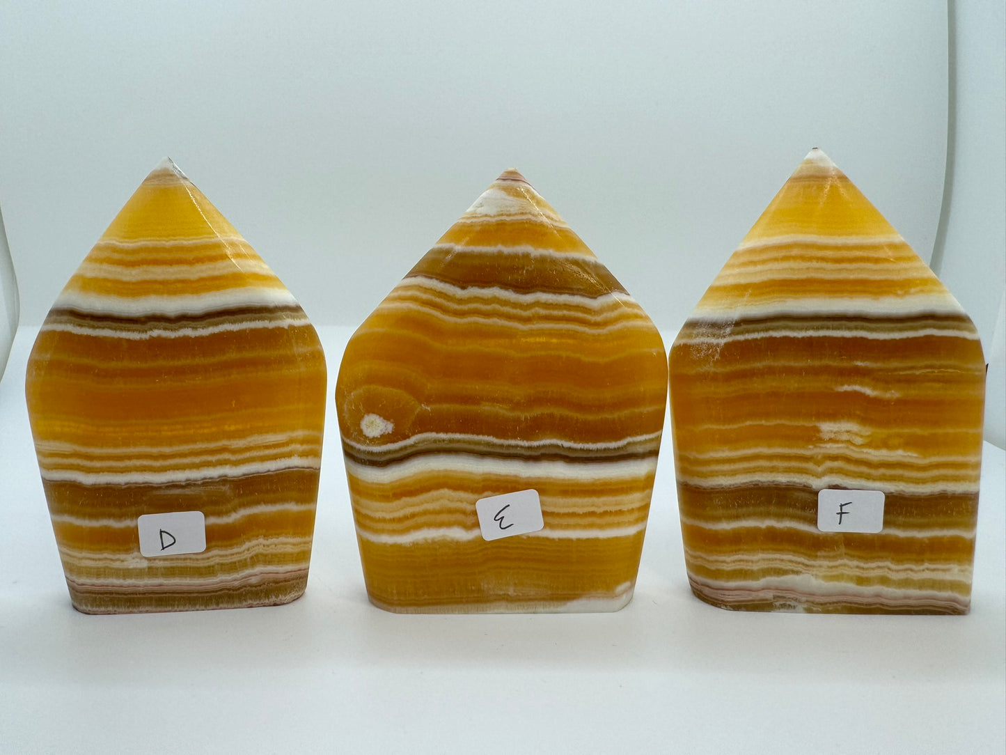 Orange & White Calcite Flames