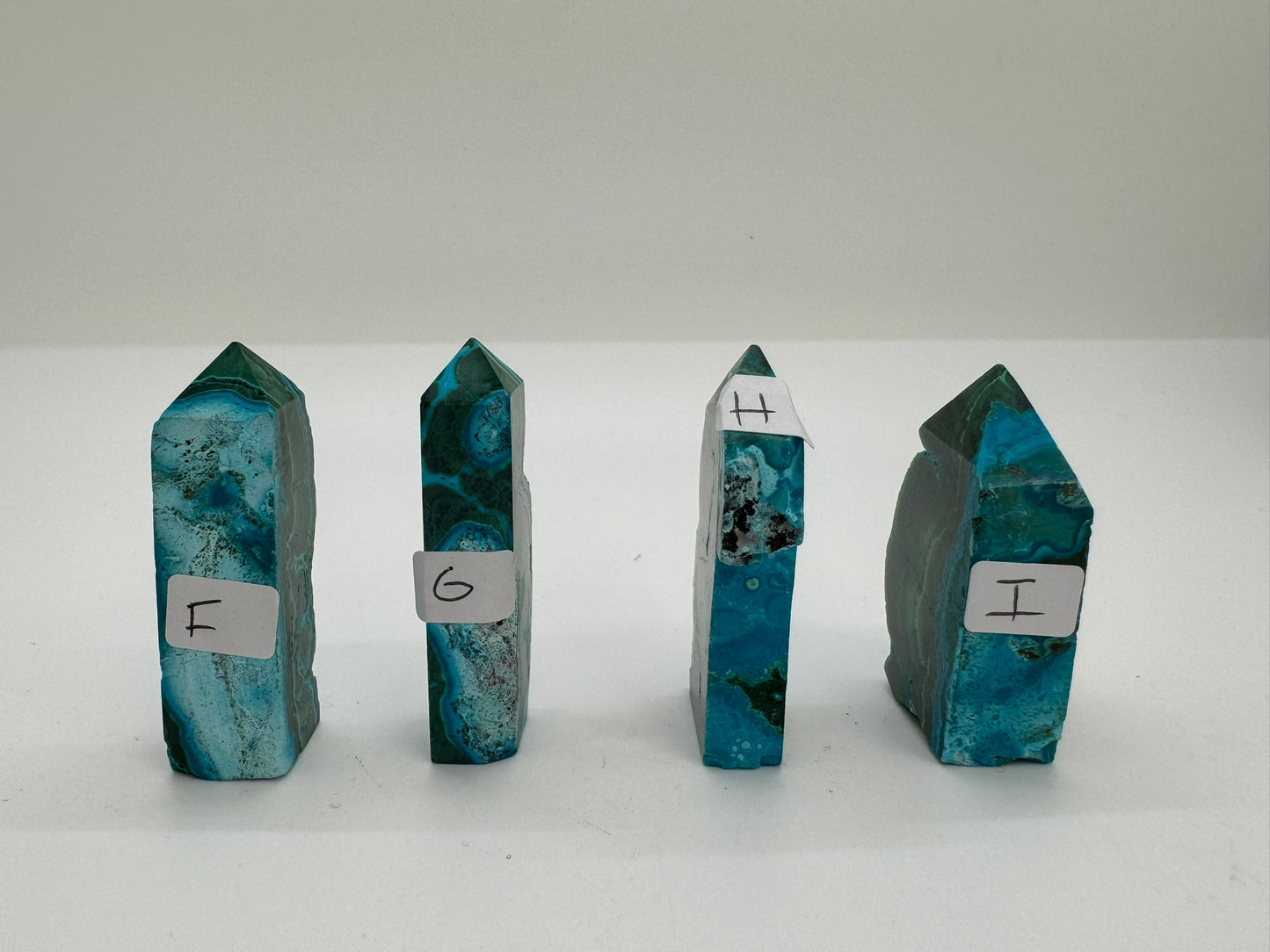 Malachite Chrysocolla Mini Half Polished Towers