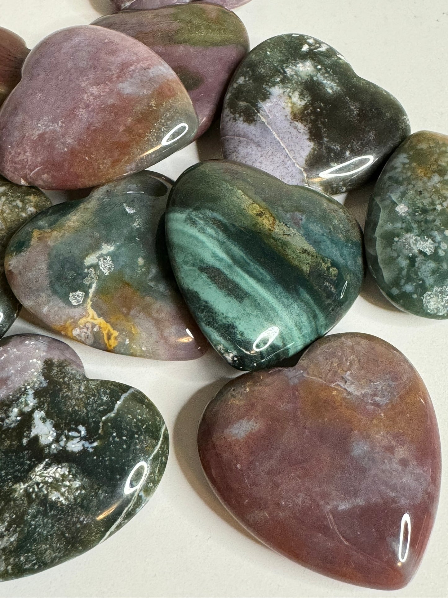 Sea Jasper Hearts