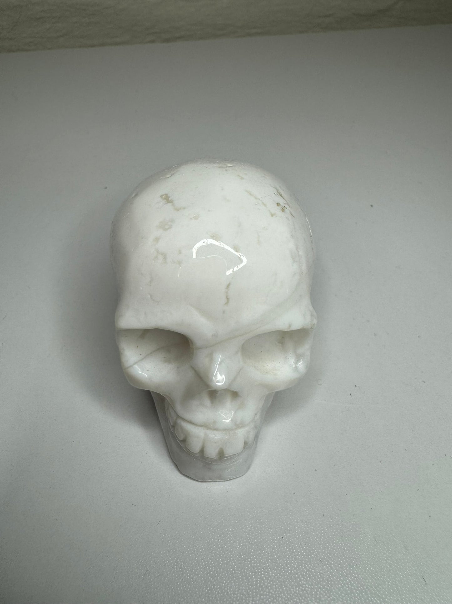 Snow Agate Skull