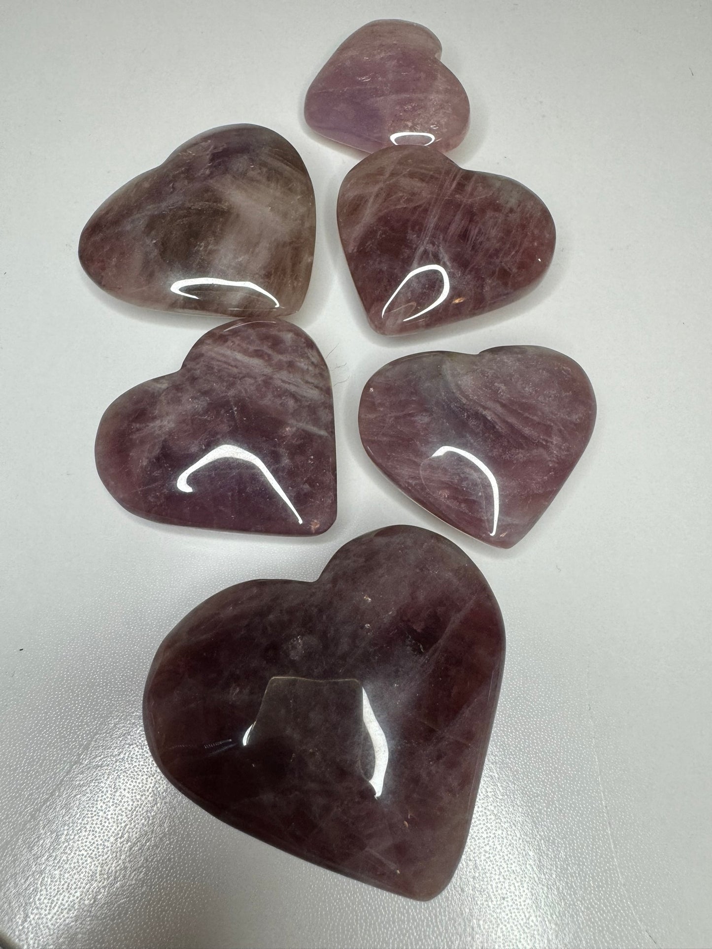 Lavender Rose Quartz Hearts