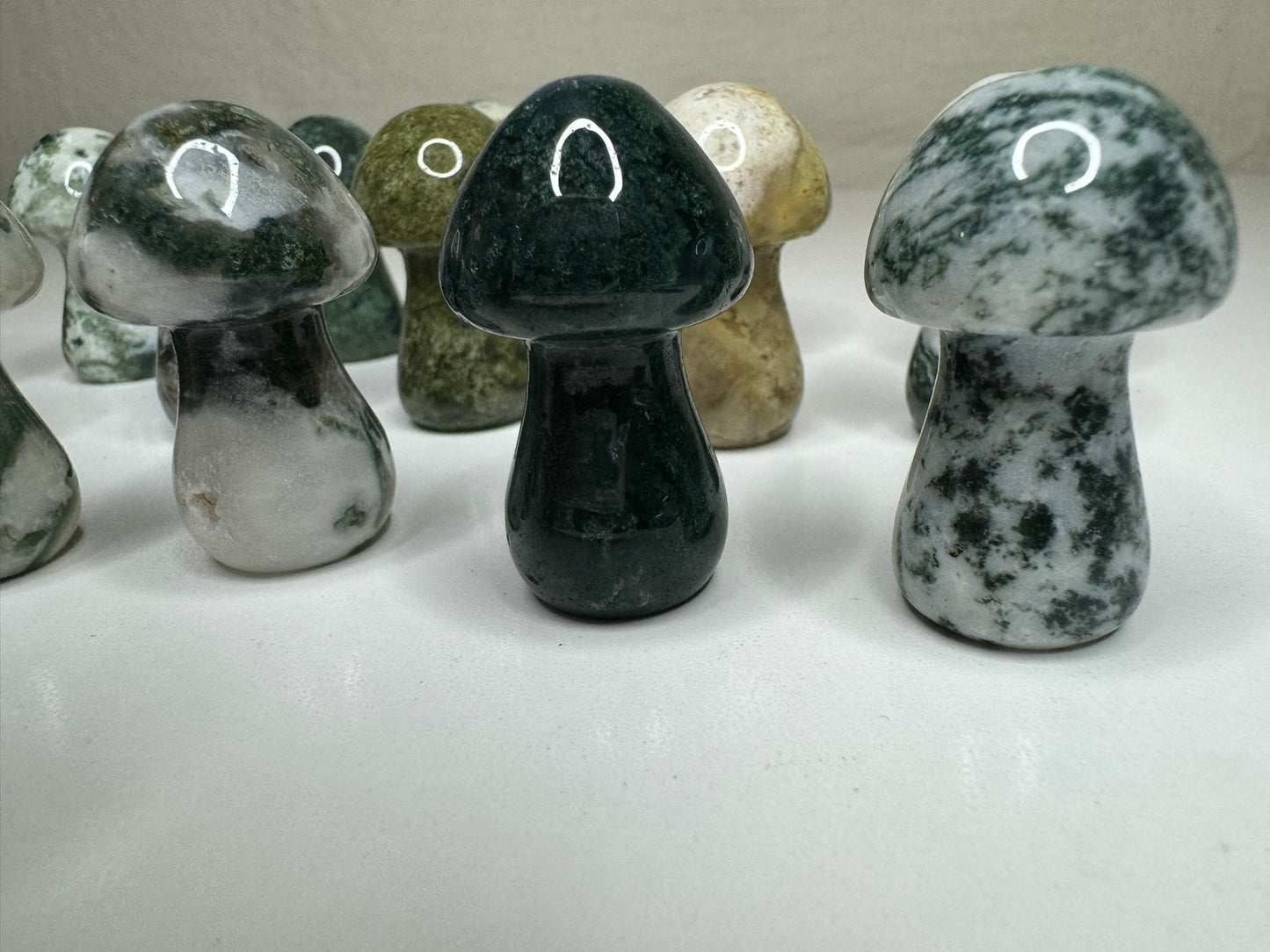 Moss Agate Mushrooms