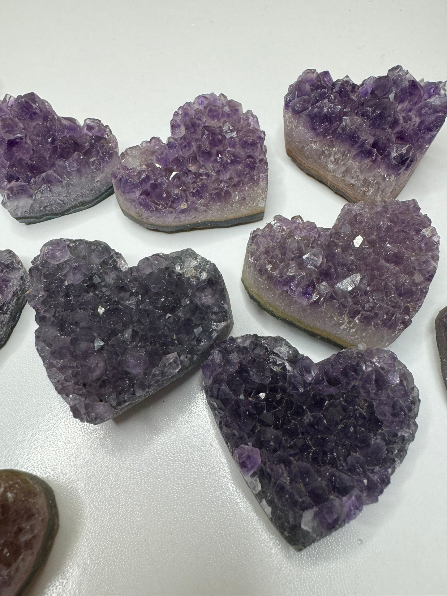 Amethyst Heart Clusters