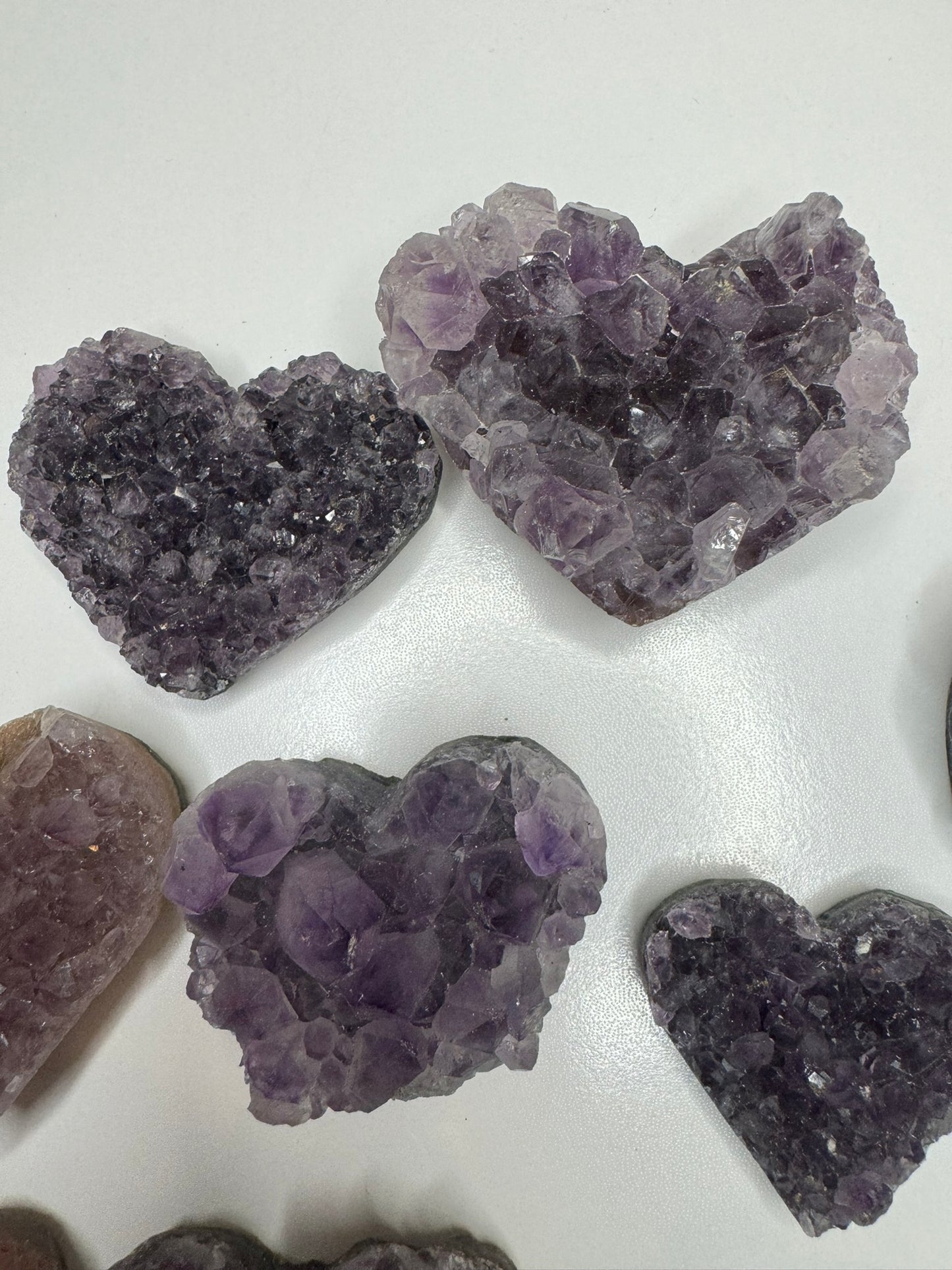 Amethyst Heart Clusters