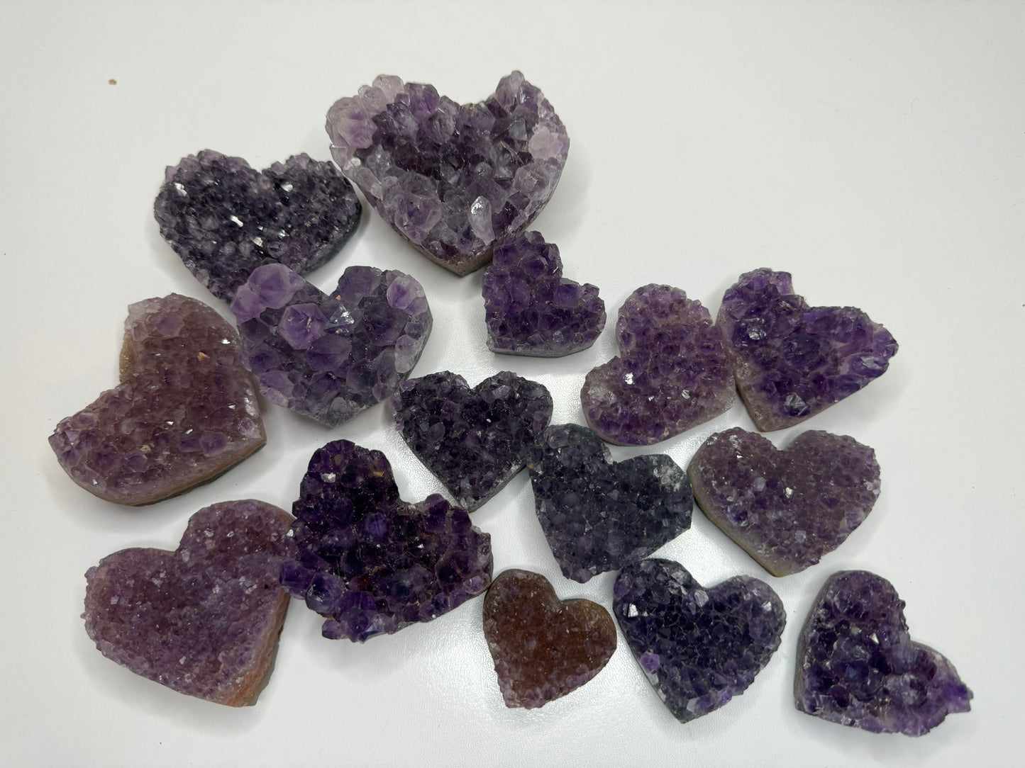 Amethyst Heart Clusters