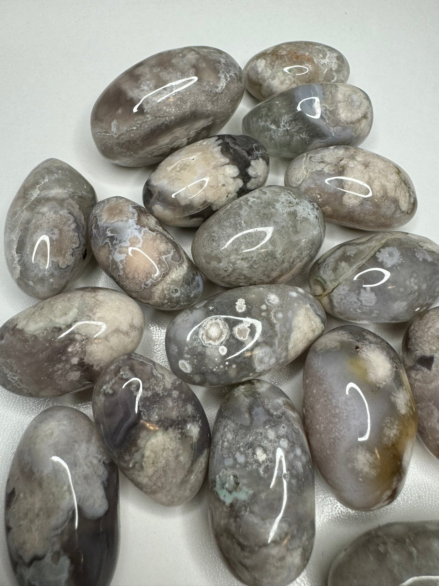 Flower Agate Tumbles - Large