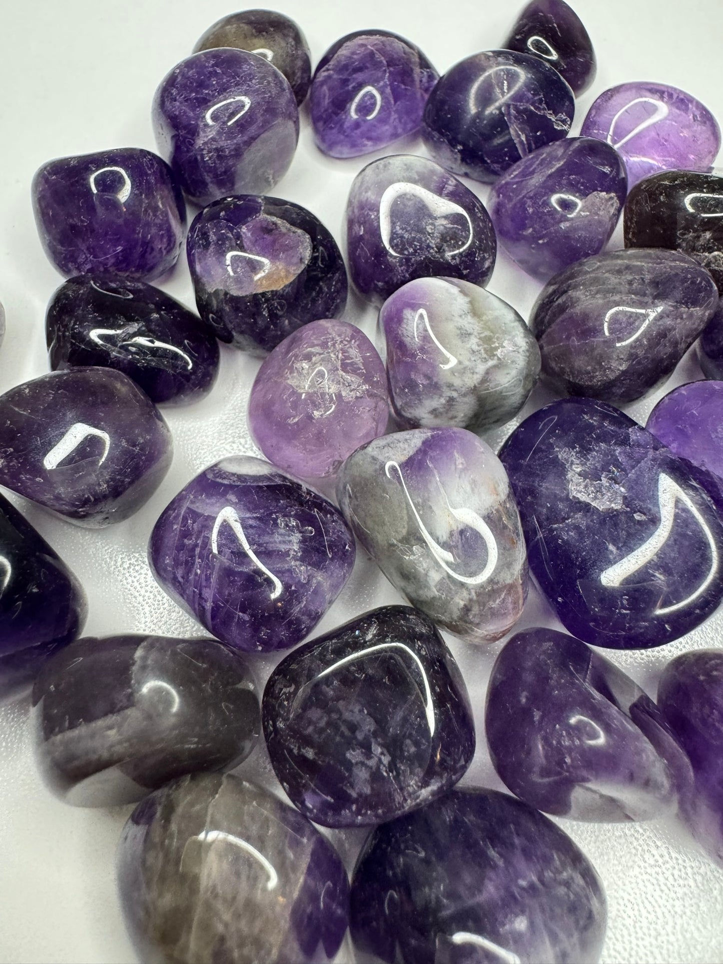 Chevron Amethyst Small Tumbles