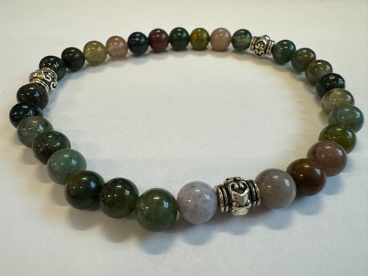 Indian Agate 6mm Stretch bracelet