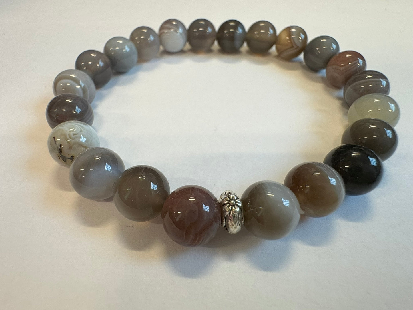 Botswana Agate 8mm Stretch Bracelet