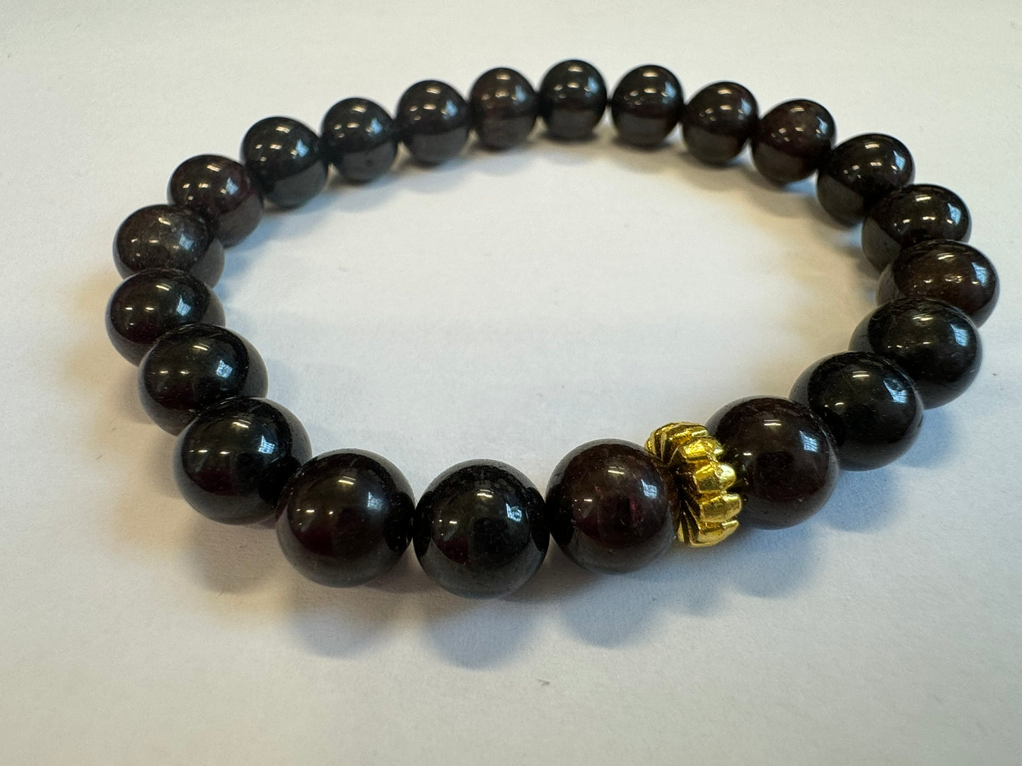 Garnet 8mm Stretch Bracelet