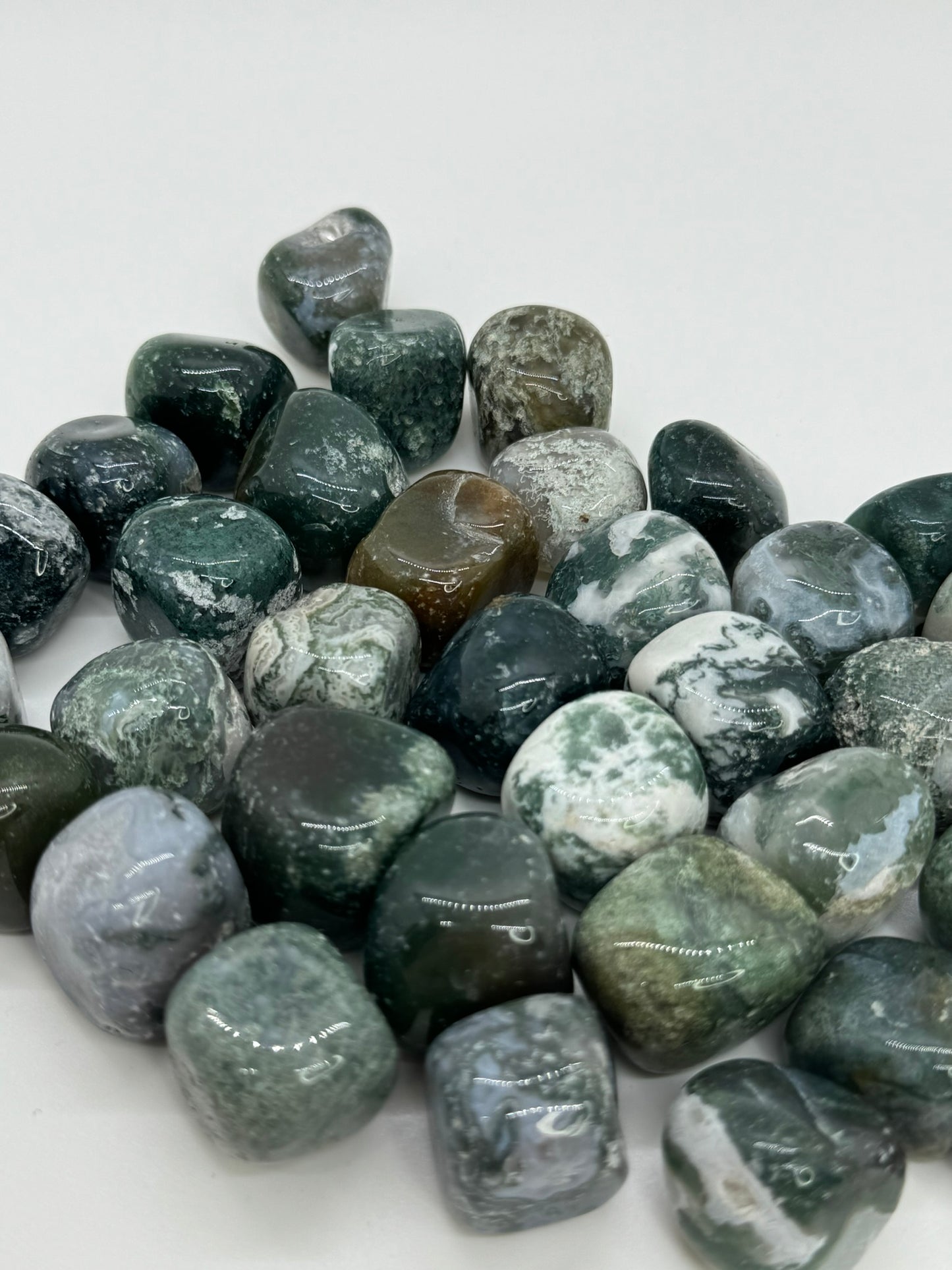 Moss Agate Tumbles