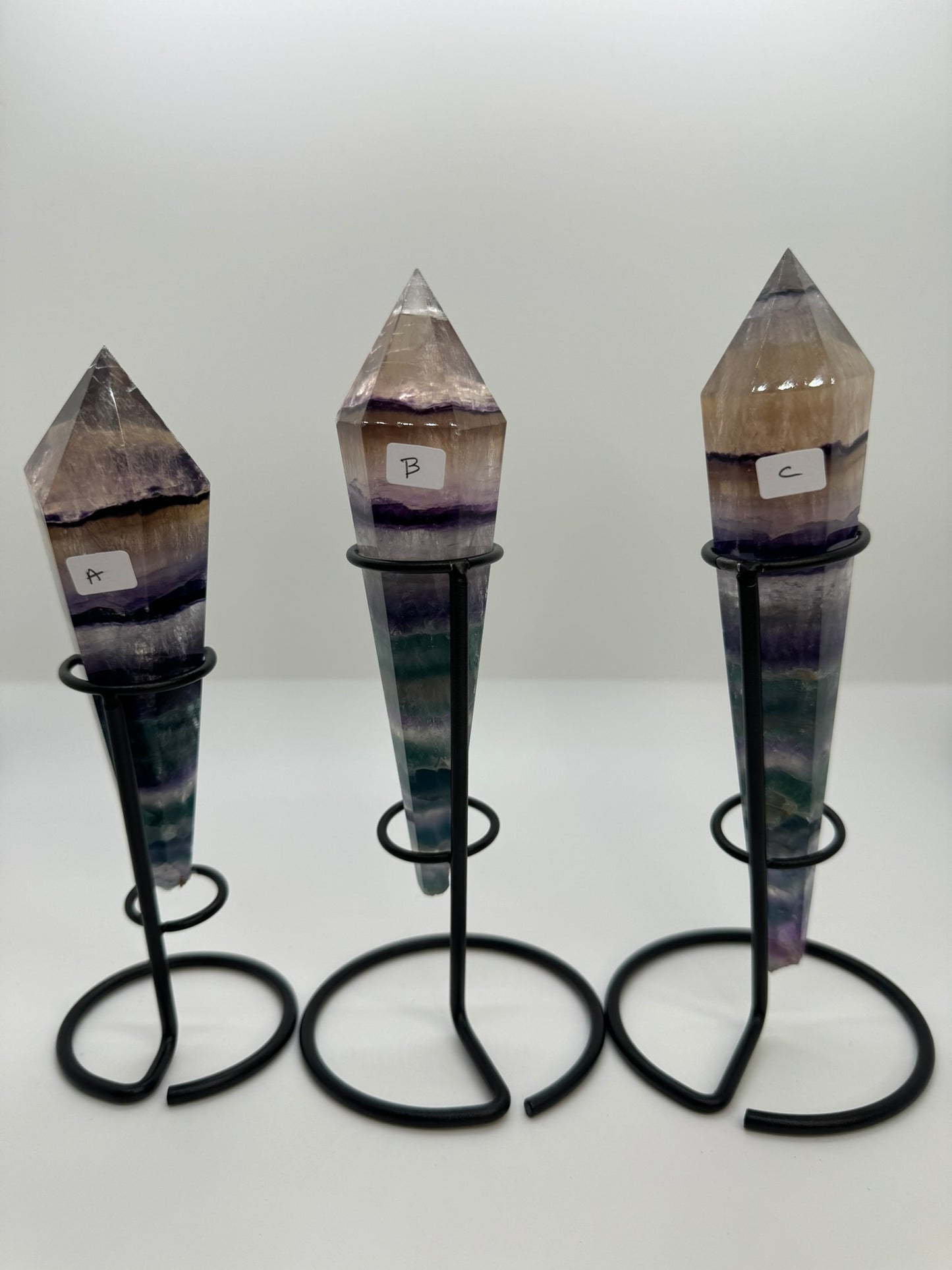 Fluorite Scepters (with Stand)