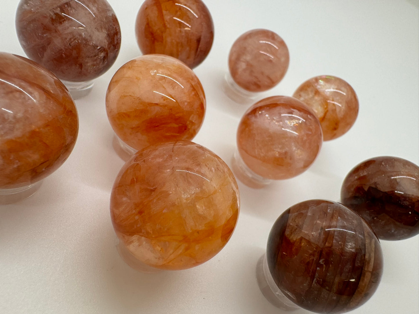 Fire Quartz Small Spheres