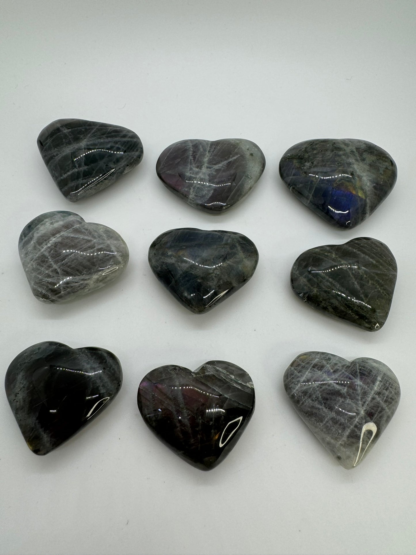 Labradorite Hearts