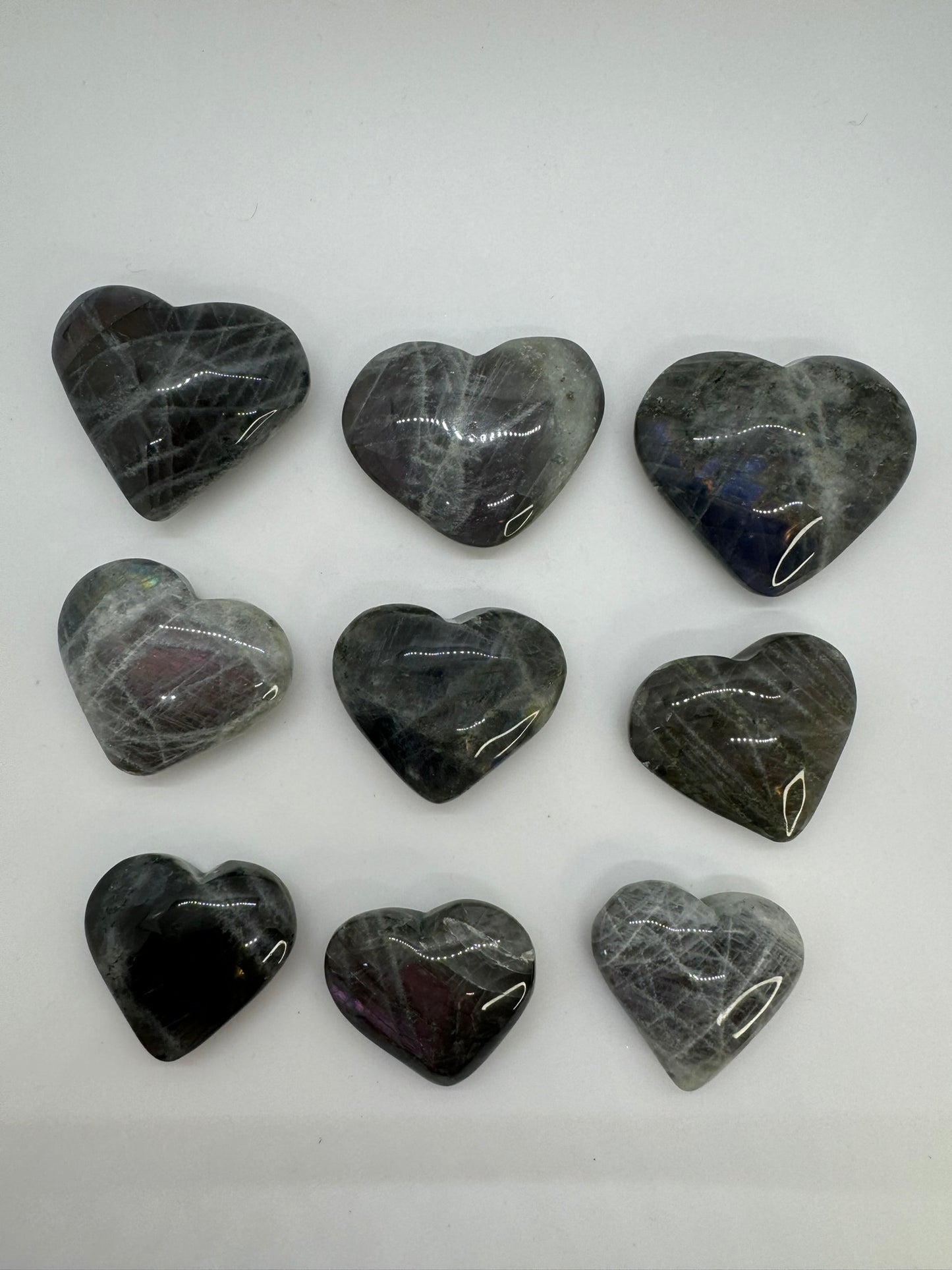 Labradorite Hearts