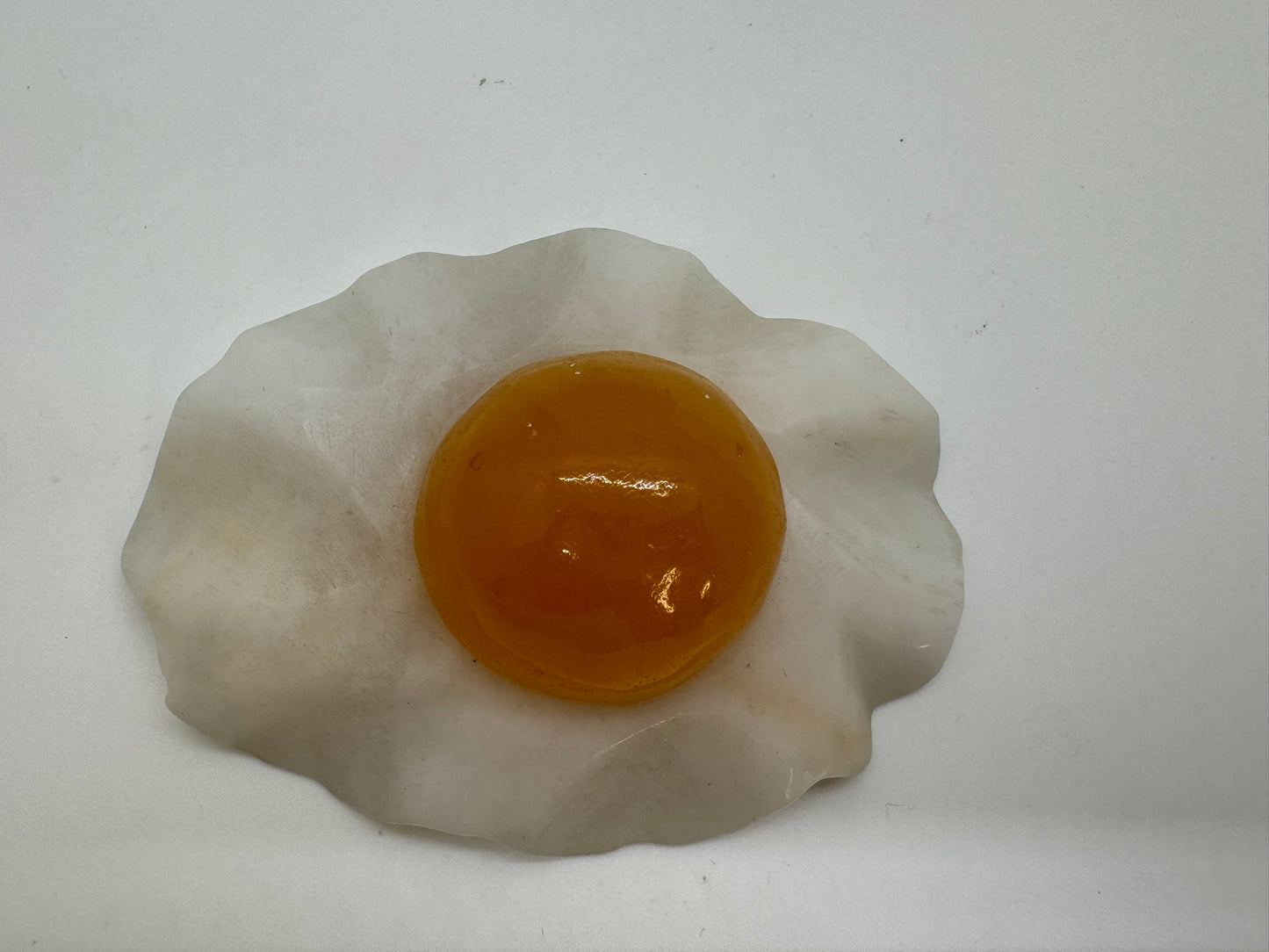 Orange & White Calcite Egg