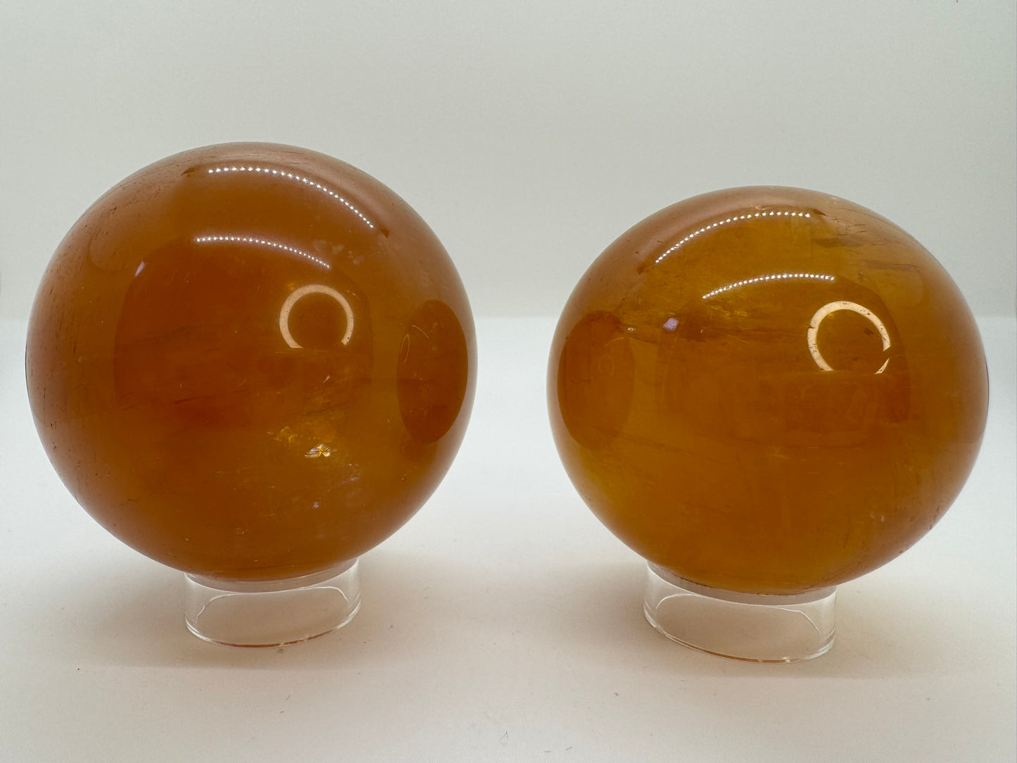 Honey Calcite Spheres