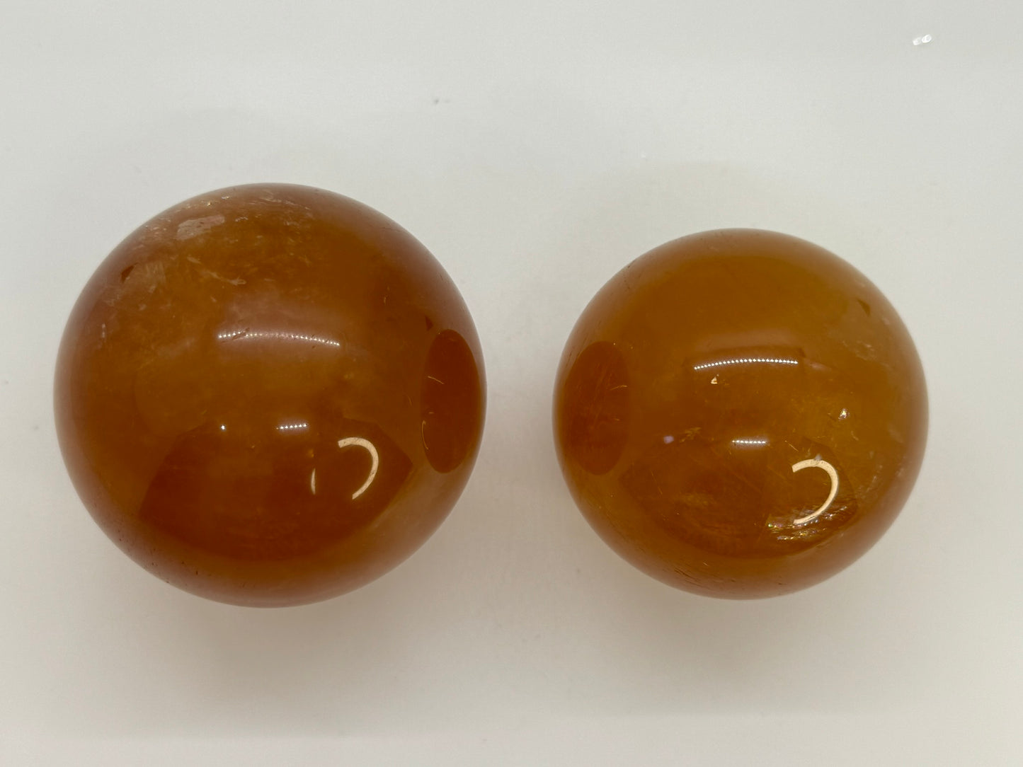 Honey Calcite Spheres