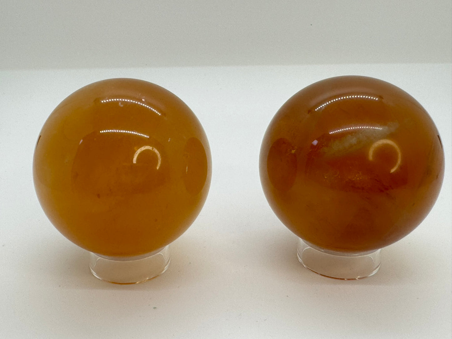 Honey Calcite Spheres