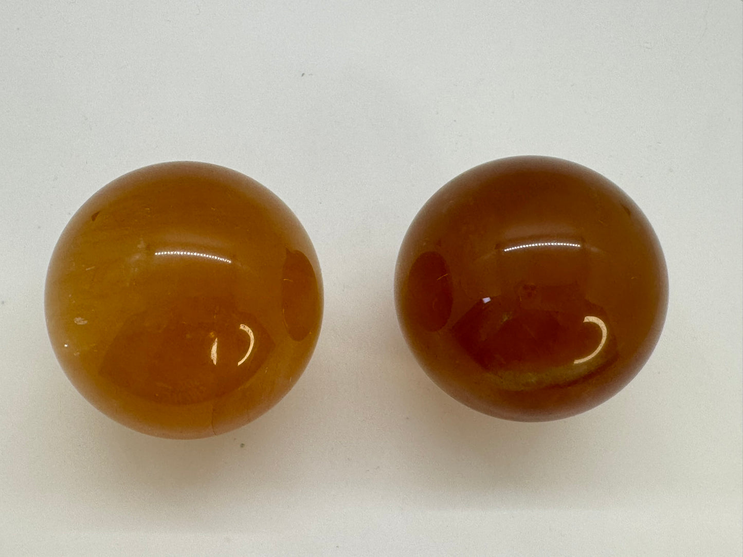 Honey Calcite Spheres