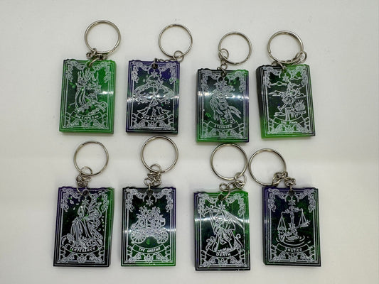 Tarot Card Resin Keychains